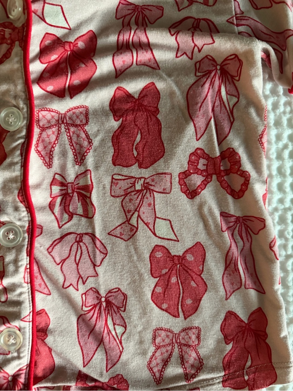Pink Bow-Print Pajama Set - Picture 7 of 8